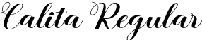 Calita Regular font - Calita-gx6Eq.otf