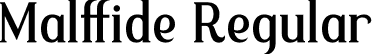 Malffide Regular font - Malffide.otf