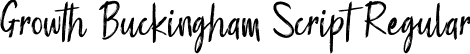 Growth Buckingham Script Regular font - Growth Buckingham.otf