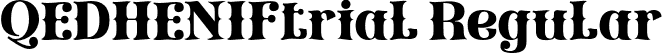 QEDHENIFtrial Regular font - QedheniftrialRegular-8MvXA.otf