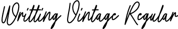 Writting Vintage Regular font - Writting-Vintage.otf