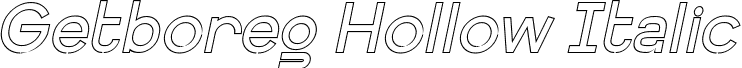 Getboreg Hollow Italic font - GetboregHollow-Italic.ttf