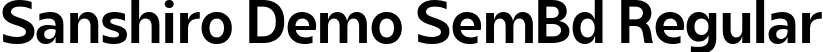 Sanshiro Demo SemBd Regular font - SanshiroDemo-SemiBold.ttf