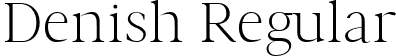 Denish Regular font - Denish-Light.ttf