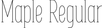 Maple Regular font - Maple.otf