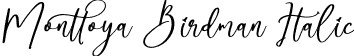 Monttoya Birdman Italic font - Monttoya-Birdman-Italic.otf