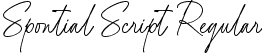 Spontial Script Regular font - spontial-scipt.ttf