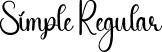 Simple Regular font - Simple.otf