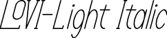 LOVI-Light Italic font - LOVI-LightItalic.otf