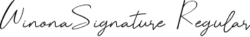 WinonaSignature Regular font - winonasignature.otf