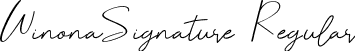 WinonaSignature Regular font - winonasignature.ttf