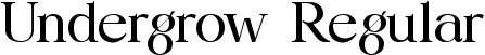 Undergrow Regular font - undergrow.ttf