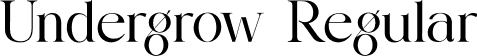 Undergrow Regular font - undergrow.otf