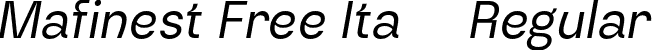 Mafinest Free Ita10 Regular font - Mafinest-Italic-free.otf