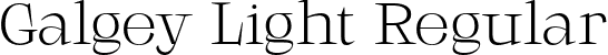 Galgey Light Regular font - Galgey-Light.otf