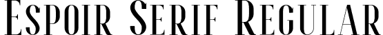 Espoir Serif Regular font - EspoirSerif-Regular.otf