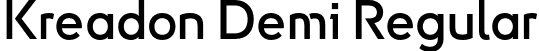 Kreadon Demi Regular font - Kreadon-D.otf