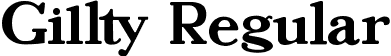 Gillty Regular font - gillty.ttf