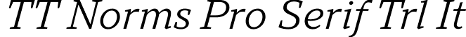 TT Norms Pro Serif Trl It font - TT-Norms-Pro-Serif-Trial-Italic.ttf