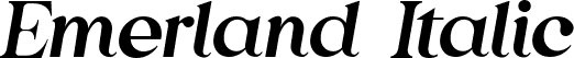 Emerland Italic font - emerland-italic.ttf