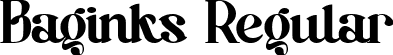 Baginks Regular font - baginks-wyeyz.ttf