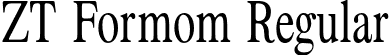 ZT Formom Regular font - zt-formom.otf