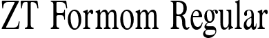 ZT Formom Regular font - zt-formom.ttf