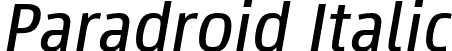 Paradroid Italic font - Paradroid-Italic.otf