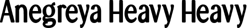 Anegreya Heavy Heavy font - anegreya_heavy.ttf