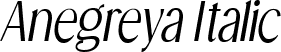 Anegreya Italic font - anegreya_italic.ttf