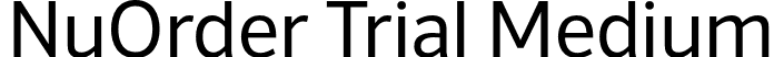 NuOrder Trial Medium font - NuOrderTrial-Medium.otf