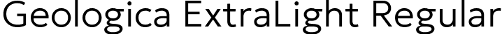 Geologica ExtraLight Regular font - Geologica-ExtraLight.ttf