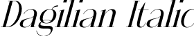 Dagilian Italic font - Dagilian-Italic.otf