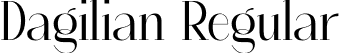 Dagilian Regular font - Dagilian.otf