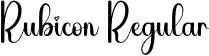 Rubicon Regular font - Rubicon.otf