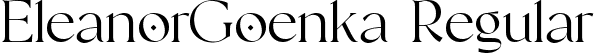 EleanorGoenka Regular font - eleanorgoenka.ttf