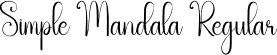 Simple Mandala Regular font - Simple-Mandala.otf