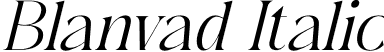 Blanvad Italic font - Blanvad-Italic.otf