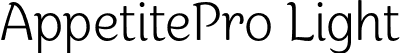 AppetitePro Light font - AppetitePro-Light.otf