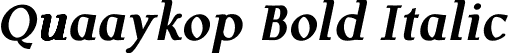 Quaaykop Bold Italic font - QuaaykopBoldItalic-YzDdq.ttf