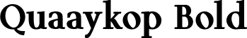 Quaaykop Bold font - QuaaykopBold-rgo9x.ttf