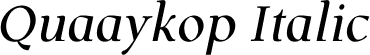 Quaaykop Italic font - QuaaykopItalic-MVoRp.ttf