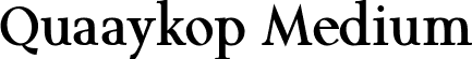 Quaaykop Medium font - QuaaykopMedium-2OxRW.ttf