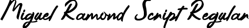 Miguel Ramond Script Regular font - miguel-ramond.ttf