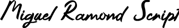 Miguel Ramond Script font - miguel-ramond.otf