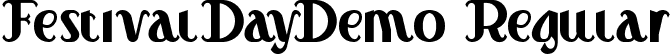 FestivalDayDemo Regular font - FestivalDayDemoRegular.ttf