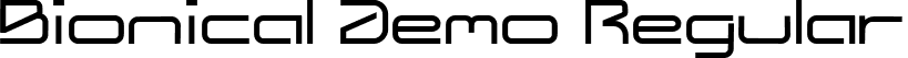 Bionical Demo Regular font - bionicaldemo-8mj5a.ttf