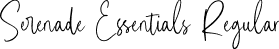 Serenade Essentials Regular font - Serenade-Essentials-Demo.otf