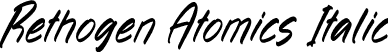 Rethogen Atomics Italic font - Rethogen-Atomics-Italic.otf