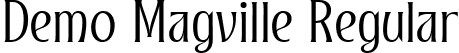 Demo Magville Regular font - demomagville-9ylrk.ttf